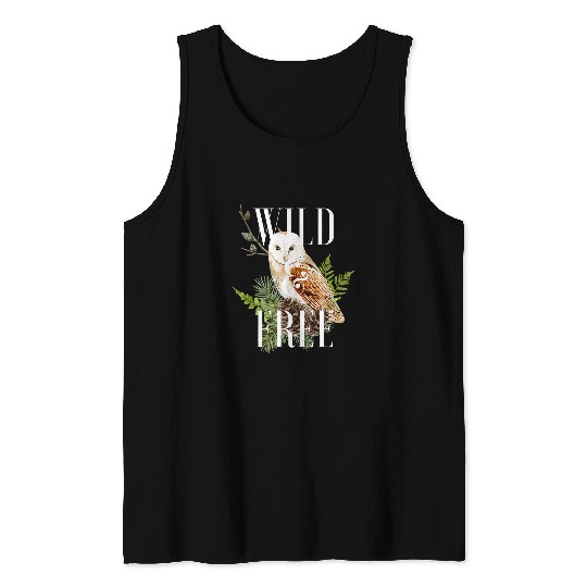Owl Pet Wild and frees Barn Owl Lover Attitude Southern Sacred Bird Tank Tops