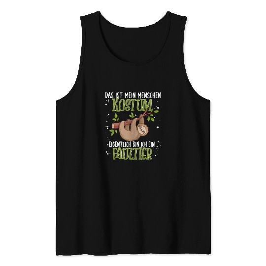Sloth Pet My Human Costume Actually Bin Ich Sloth Fancy Dress Tank Tops