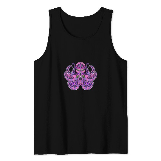 Octopuss Under The Sea Fantasy Tank Tops