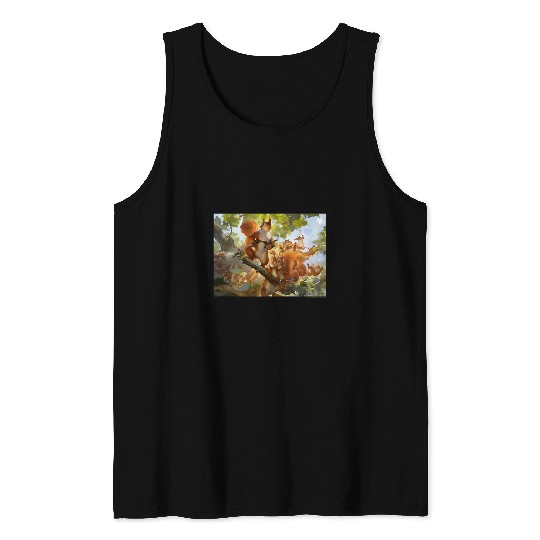 Squirrel Pet Magic The Gathering Squirrel Mob Graphic 1 Tank Tops