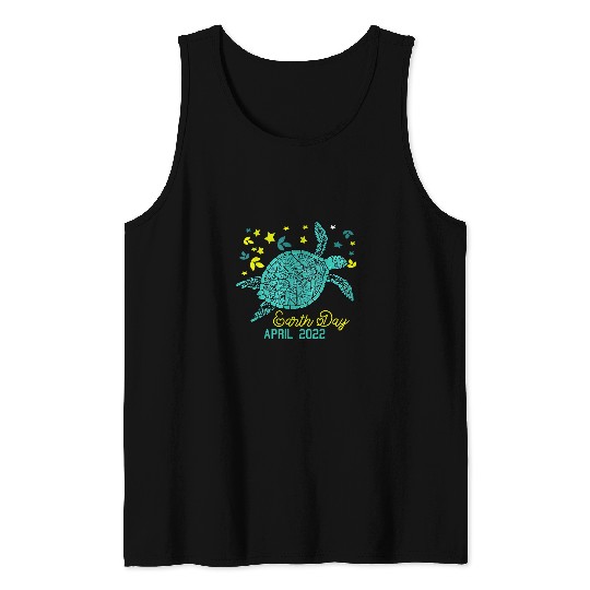 Turtle Pet planet love world environment earth day 6 Tank Tops