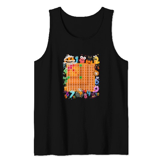 Halloween Multiplication Idea Kids 2Numbers Maths Pumpkin Tank Tops