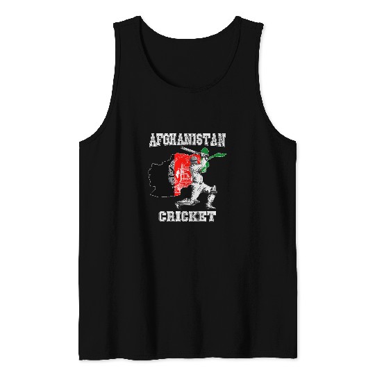 Cricket Fan Afghanistan Cricketer Men Women and Youth Afghan Cricket Tank Tops