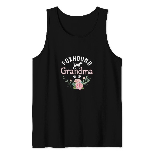 Foxhound Grandma Dog Gifts Womens Cute Dog Lover Christmas Tank Tops
