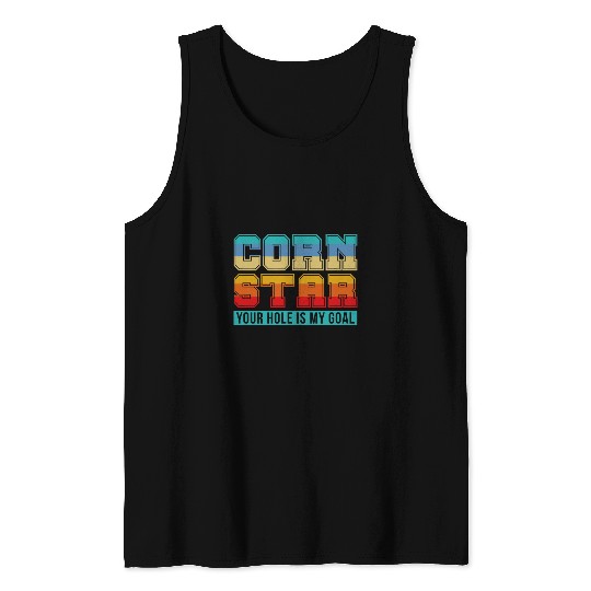 Lacrosse Gift Corn Star Dein Hoch ist mein Ziel Cornhole Player Retro Tank Tops