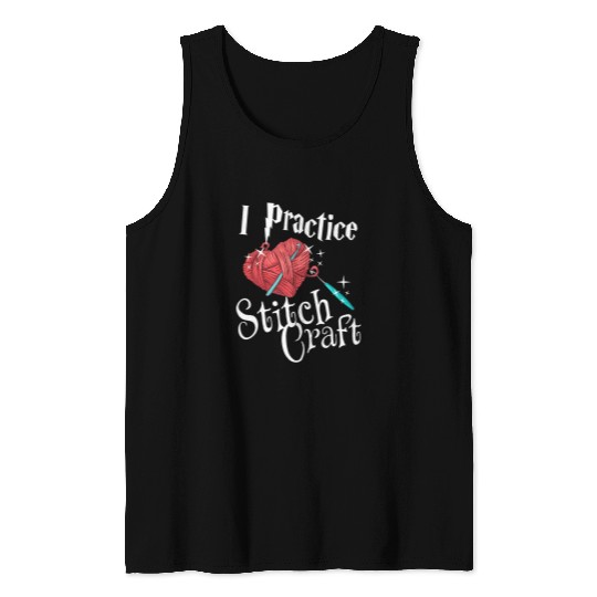 Knitting Yarn I Practice Stitch Craft Yarn Lovers Tank Tops
