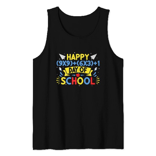 Happy 100 Days Of School Math Teacher Math Formula 100th Day 21 Tank Tops