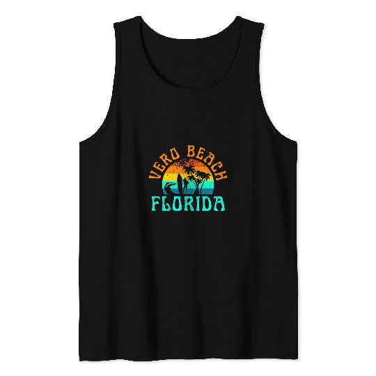 Surf Life Vero Beach Florida Surfing Beach Ocean Waves Surf Vintage Tank Tops