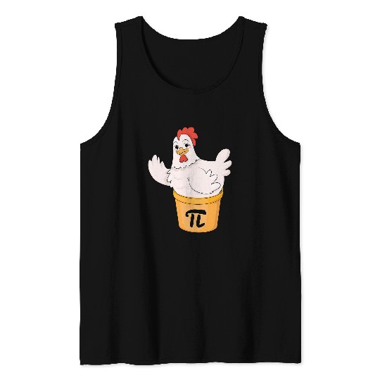 Chicken Pot Pie Funny Math Pi Day Funny Cute Food Lovers Tank Tops