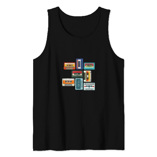 Cassettes Mixtape Retro 80s Music Lover 1980s Cassette Tank Tops