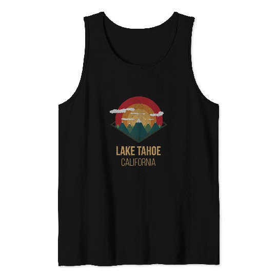 Skiing Ski Snowboard Lake Tahoe californiasWinter Mountain Gift Tank Tops