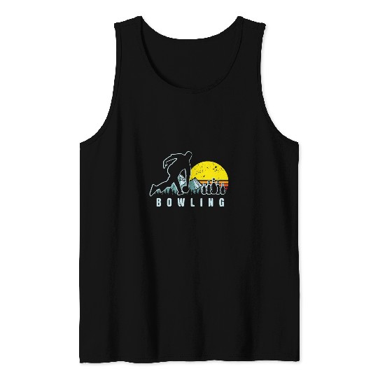 1970s Style Retro Bowling vintages Bowler League Team Coachs 22 Tank Tops