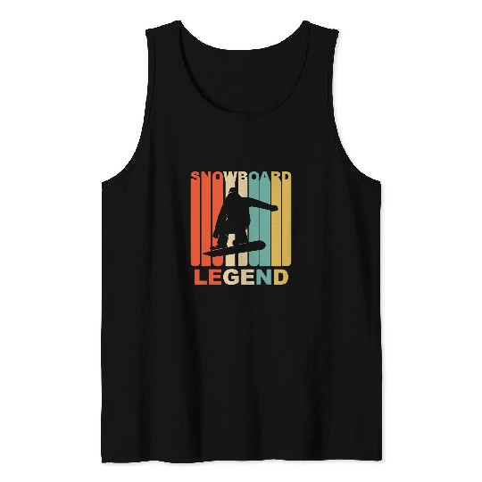 Skiing Ski vintages 1970s Style Snowboard Legend Snowboarding Tank Tops