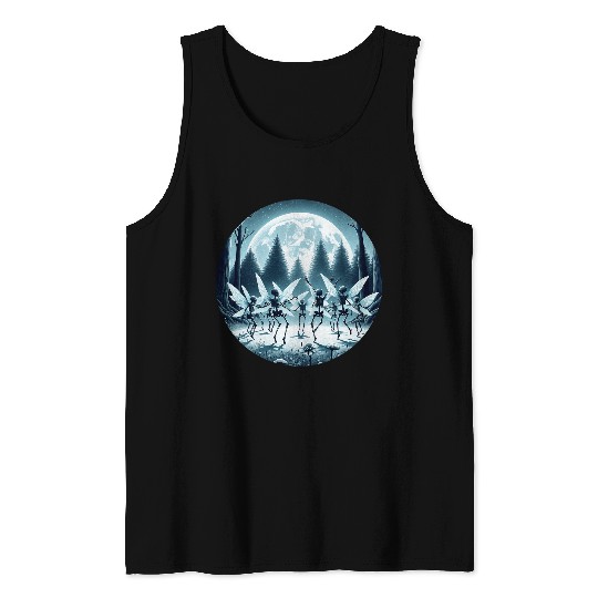 Grunge Fairycore Fairy Dancing Skeletons Butterfly Gothic Tank Tops