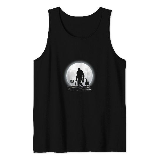 bigfoots Farmer Sasquatch Cryptid Farming Rural Legend Tank Tops