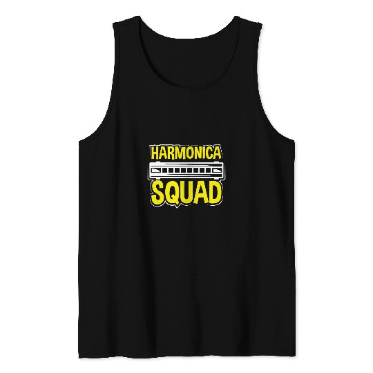 Harmonica Squad Design For Orchestra Harmonist Music Fan Tank Tops