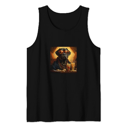 Adventure Dog Cane Corso Ramen Hat Bowl Stars Stripes Tank Tops