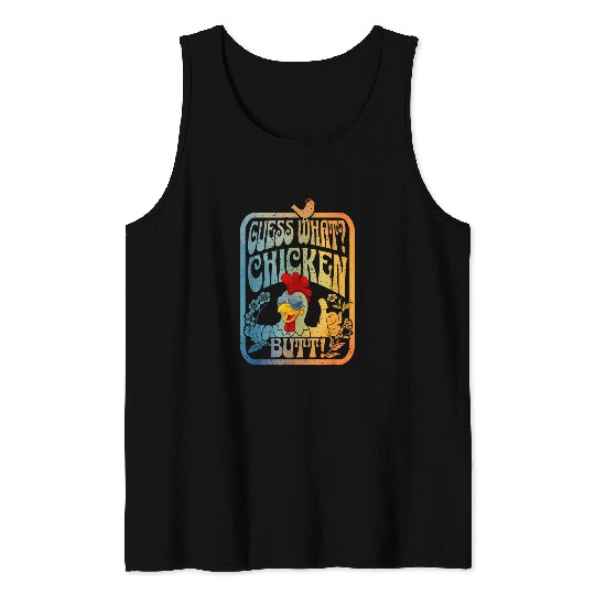 Chicken Farmer Farming Roaster Meme Guess What Chicken Butt Tank Tops