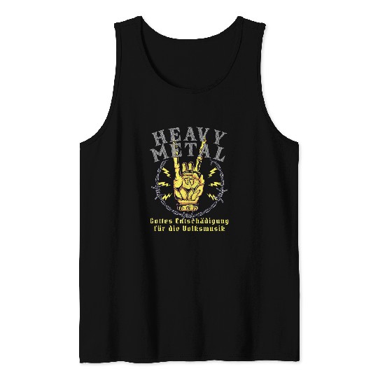 Heavy Metal Devil Greetings Rock Music Death Metal Metalhead Tank Tops