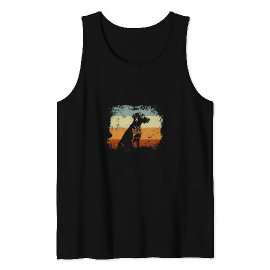 German Shorthaired Pointer Dog Retro vintages Design Tank Tops