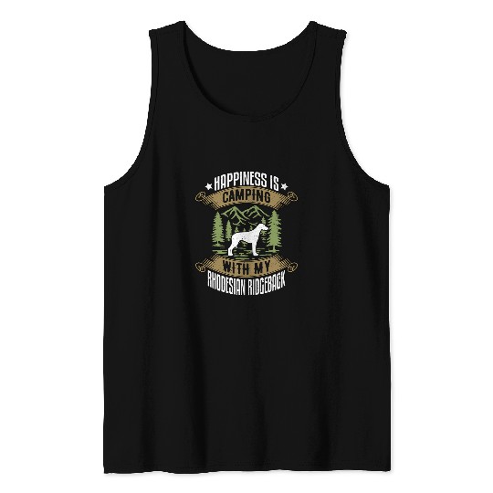 Camping With Rhodesian Ridgeback Camp Camping And Dogs Tank Tops