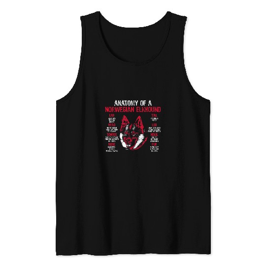 Anatomy of Norwegian Elkhound Tank Tops