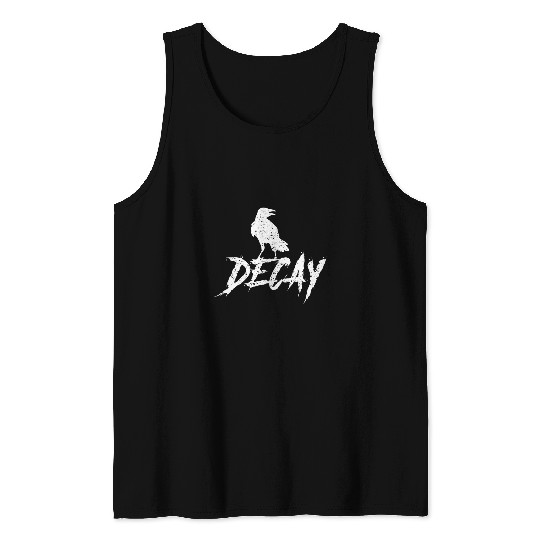 Lacrosse Gift Gothic black scene Goth Decary Raven Tank Tops