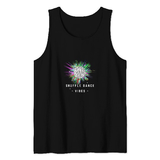 Disco Ball 80s and 90s Style Shuffle Dance Vibes Tank Tops
