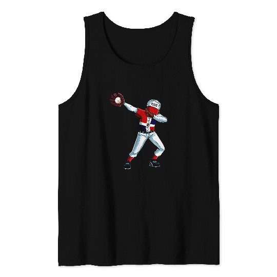 Baseball Dabbings Dominican Republic Player Catcher Pitcher Tank Tops