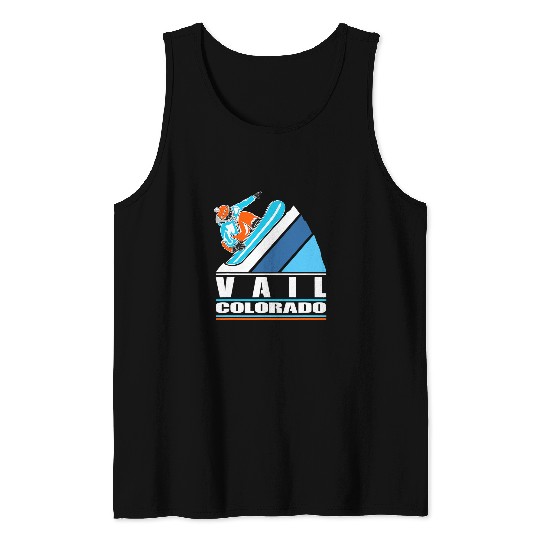 Skiing Ski Vail Colorado vintages Snowboarder Tank Tops