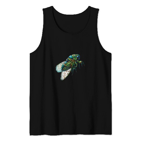 Cicada Fest Cicada Insect Bug Colorful Entomology 21 Tank Tops