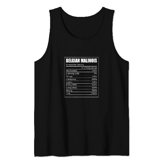 Belgian Malinois Facts Dog Lover Belgian Malinois Tank Tops