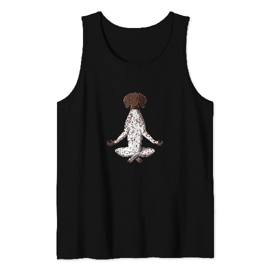 Funny Yoga Dog German Shorthaired Pointer Tank Tops