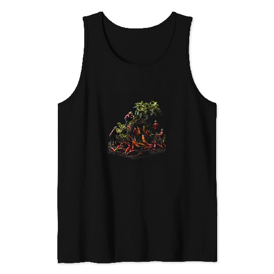 Chili Hot Pepper Chillis Field Peppers Harvesting Farming 21 Tank Tops