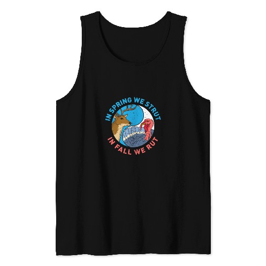 Funny Deer And Turkey Hunting Design 2Hunter Deer Hunting Tank Tops