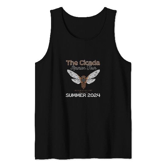 Cicada Reunion Bug Humor Goblincore Insect Tank Tops