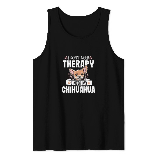 Chihuahua Mom Funny Therapy Dog Lover Puppy Owner Gift Women Tank Tops