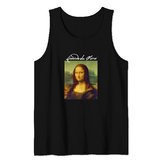 Famous Painting Mona Lisa Art of Leonardo da Vinci Artist 1 Tank Tops