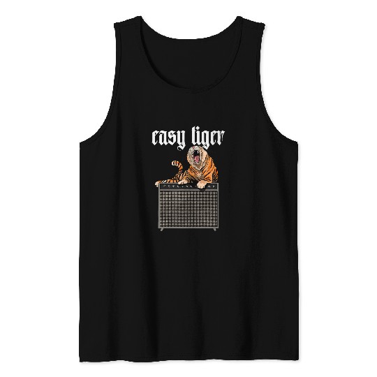 Easy Tiger Retro Equalizer Speaker Music Tank Tops
