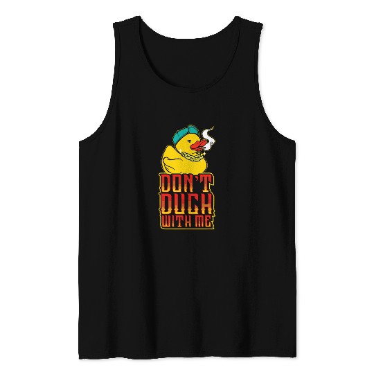 Funny Joke Gangster Duck Lover Rap Hip Hop Artist Tank Tops
