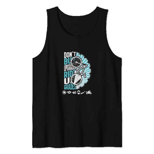 biker 3boys mens dads fars day oversized Tank Tops