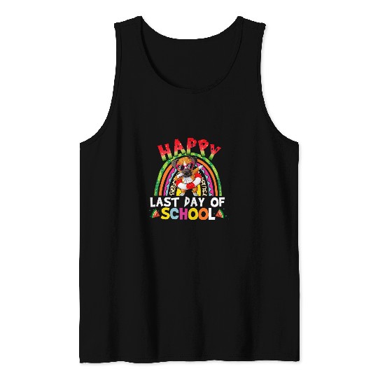 Boxer Dog Dabbings Watermelon Pool Teacher Student Tank Tops