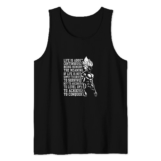 Conquer Anime Gym Workout Fitness Lifting Motivational Tank Tops