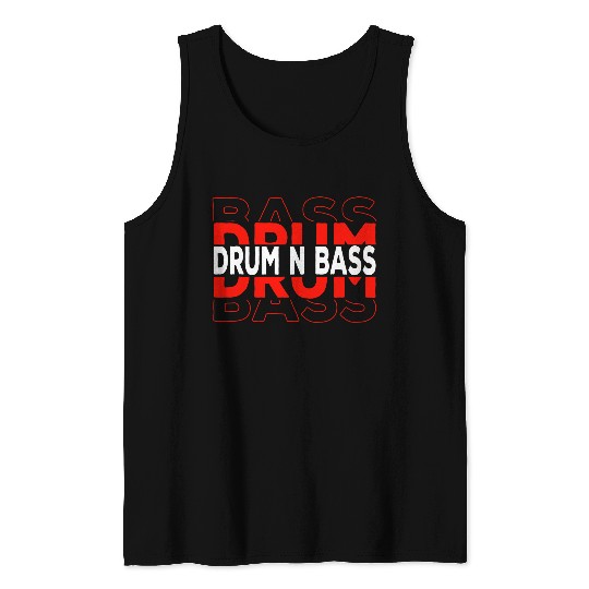 Drum n Bass DNB Astronaut Space Electro Music Drum and Bass Tank Tops