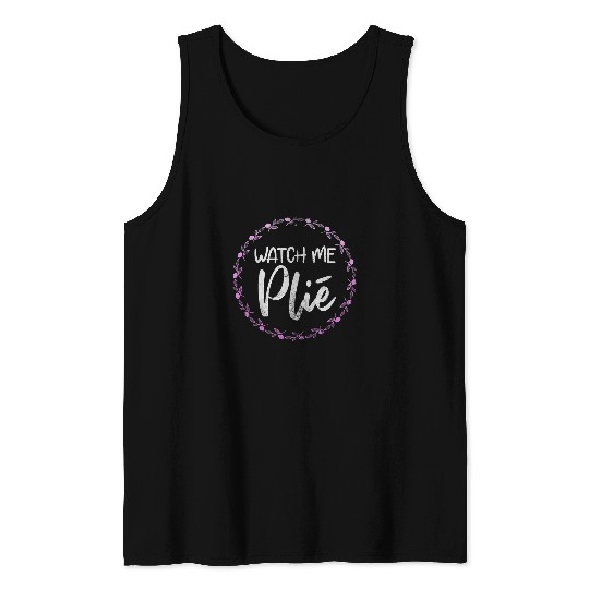 Ballet Dancer Plie Dance Teacher Artistic Dancing Distressed Tank Tops