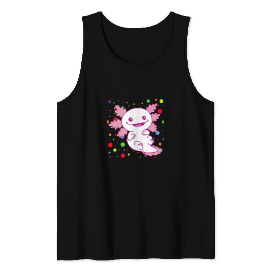Axolotls Spotted Spotty Dot Colored Spot Dotted Tank Tops