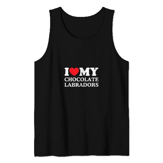 Chocolate Lab Mom Valentines Day Labrador Retriever Mama Tank Tops