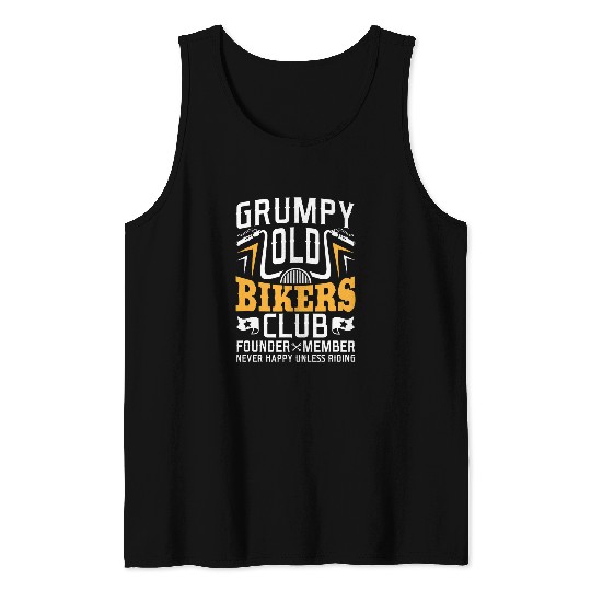 Biker Gear Motorcycle Gifts Grumpy Old Bikers Club Tank Tops