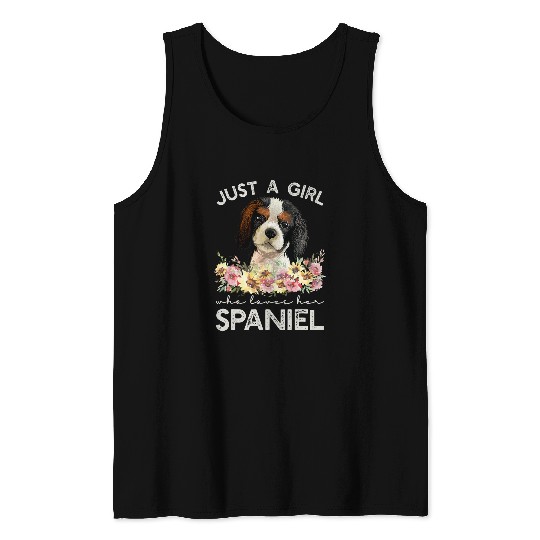 Cavalier King Charles Spaniel   Women Girls Tank Tops