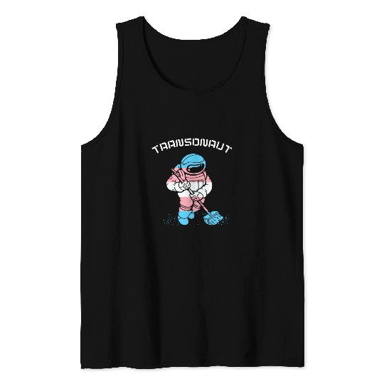 Astronaut Cleaner Transgender Pride LGBTQ Transgender Tank Tops